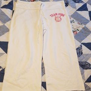 Victoria's Secret Pink White Capris Size Small